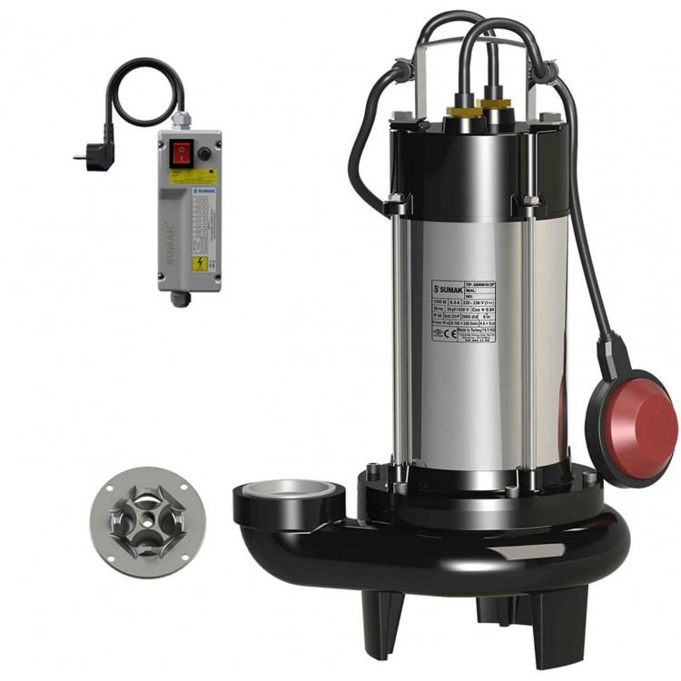 MONOFAZE PARÇALAYICI BIÇAKLI FOSEPTİK DALGIÇ POMPA SBRM19/2-P
